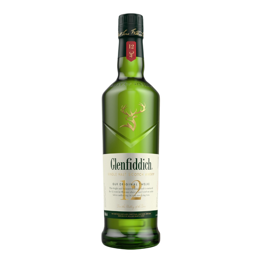 Glenfiddich 12 Year Old Single Malt Whiskey 750ml - Image 1