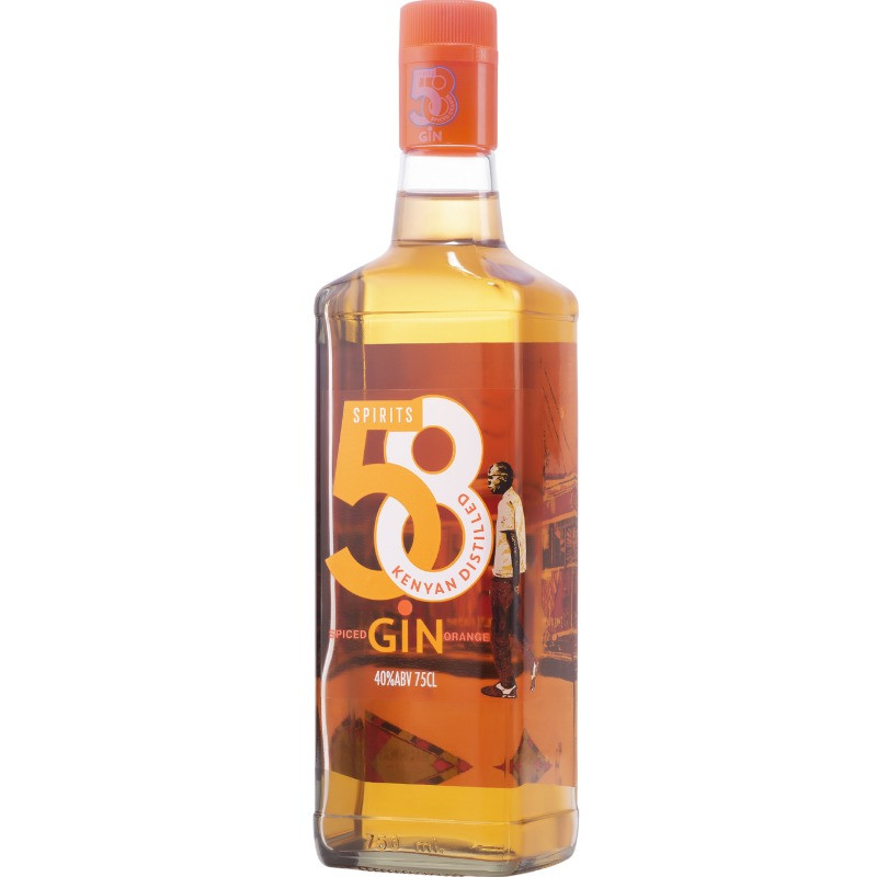 58 Orange Spiced Gin 750ml - Image 1