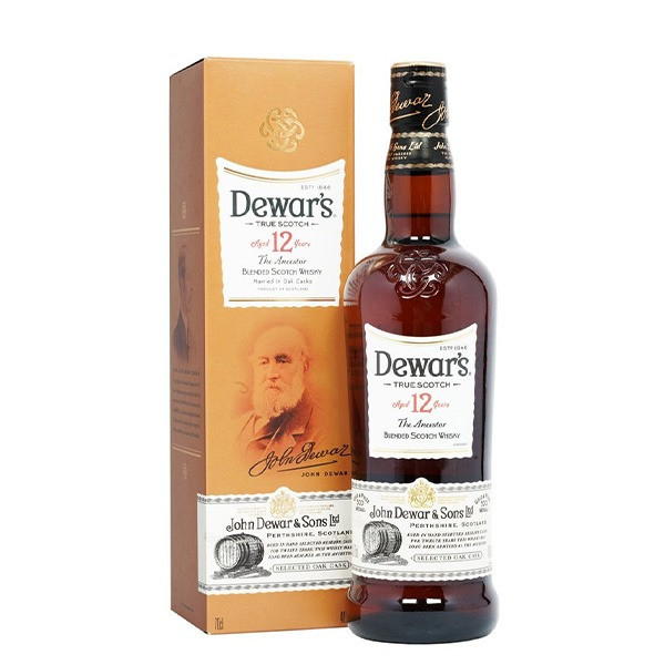 Dewars Blended Scotch 12 Year Old Whiskey 750ml
